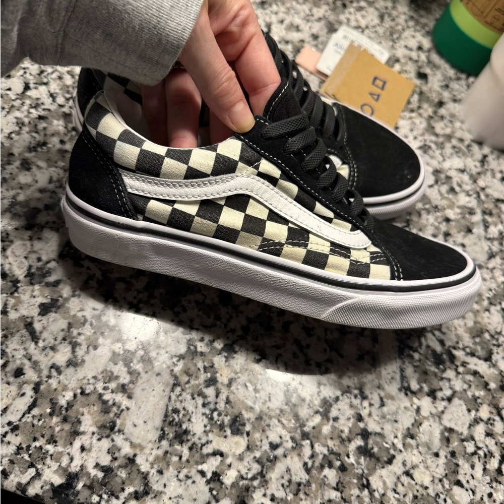 Vans women’s size 6/mens 4.5 Black and White Checkered Sneakers